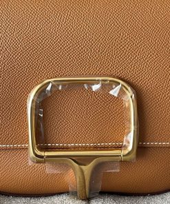 Alternative view of Hermes Mini Della Cavalleria Gold Epsom